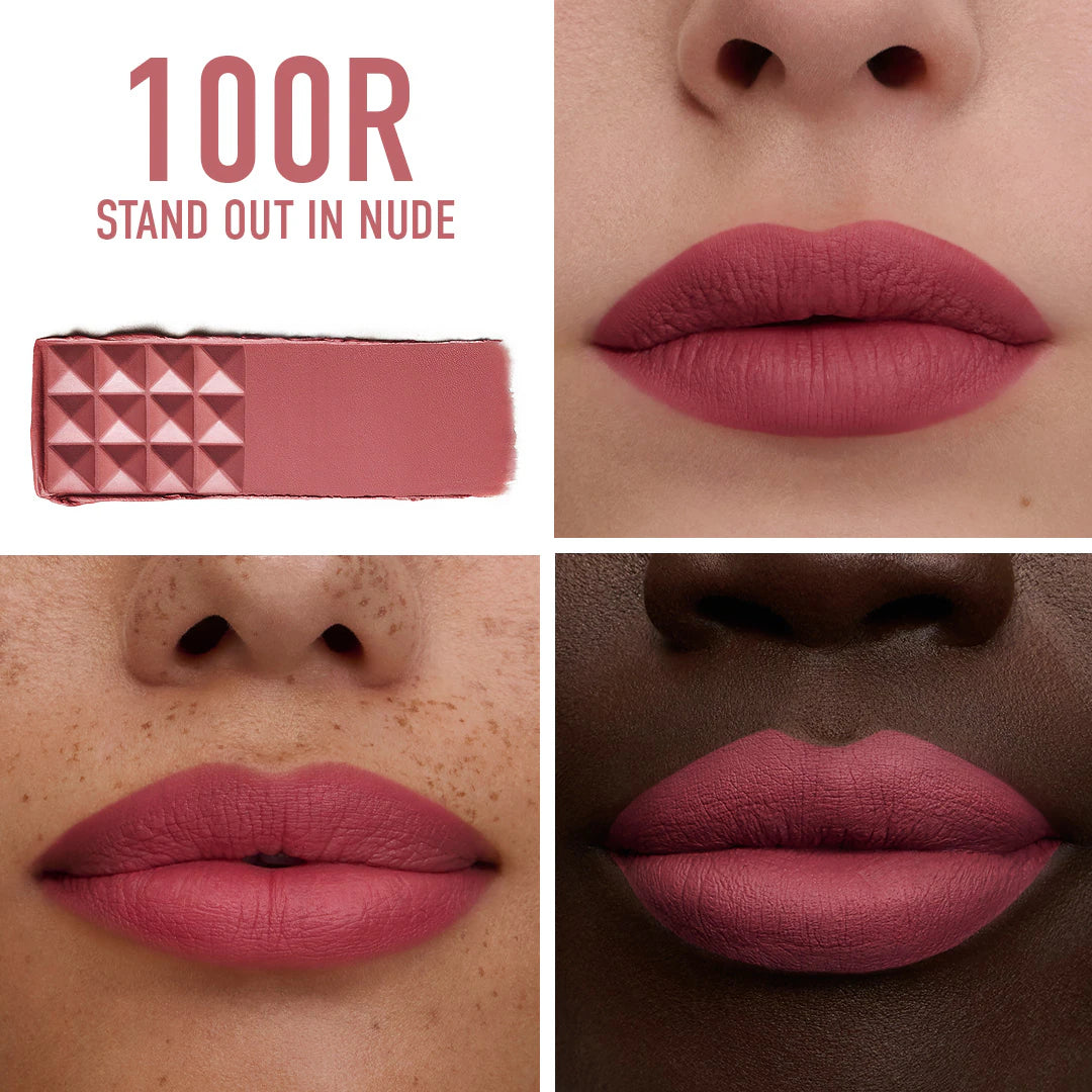 Valentino Beauty Spike Buttery Matte Lipstick in 100R STAND OUT IN NUDE