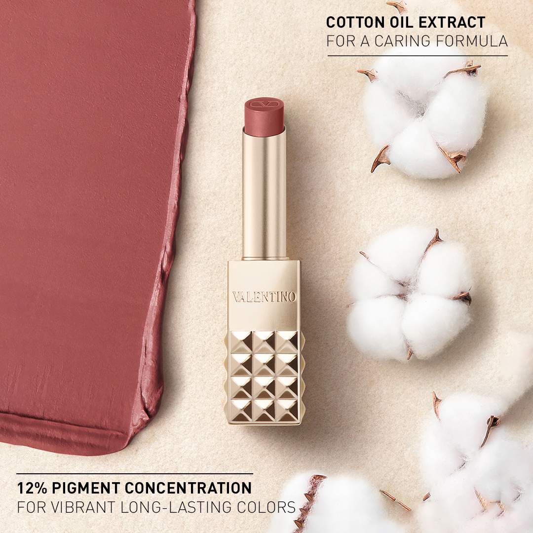 Valentino Spike Buttery Matte Lipstick in 508R IT'S VALENTINO BABY