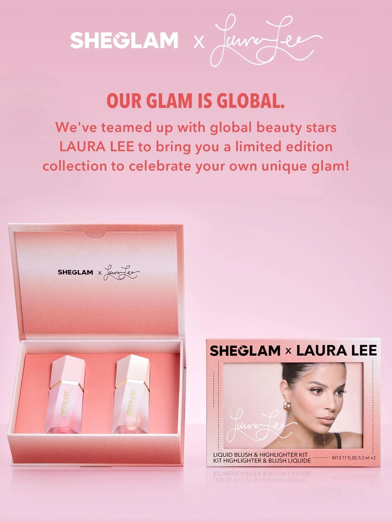 Sheglam Cosmetics X LAURA LEE Liquid Blush & Highlighter Kit