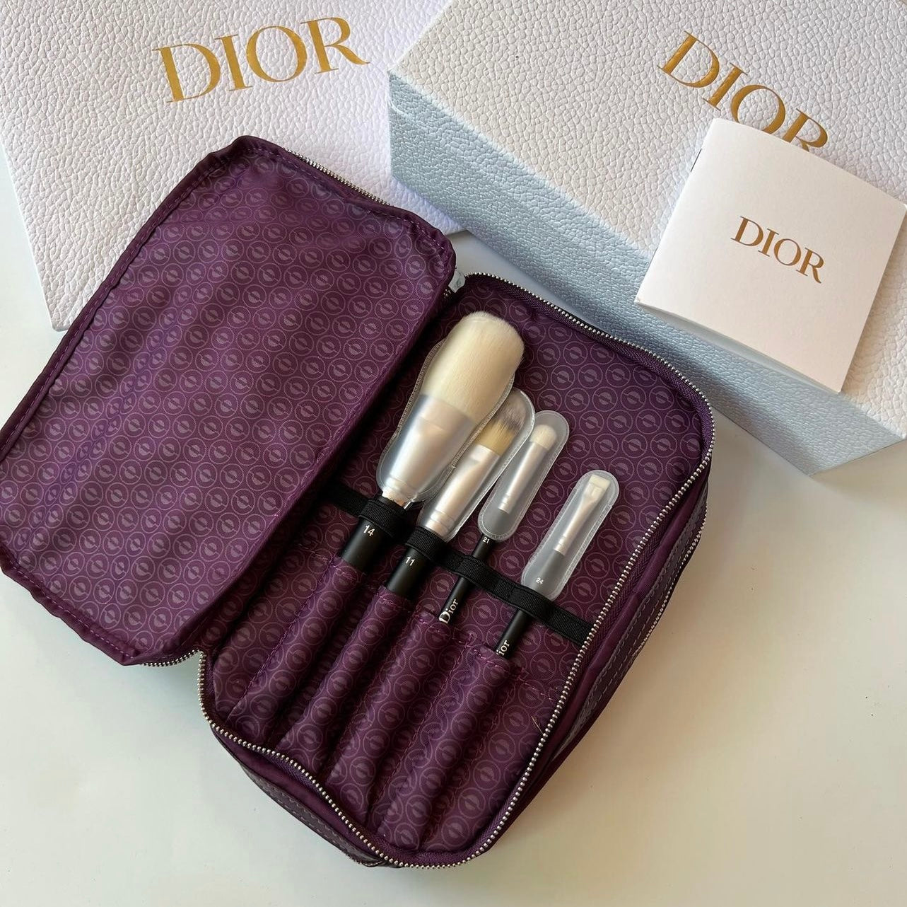 dior travel makeup bag Dior Backstage Makeup Brush Set with Travel Vanity Case – Tupped Boutique