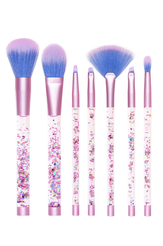 Lime Crime Aquarium Liquid Glitter Makeup Brush Set & Pouch (Limited Edition)