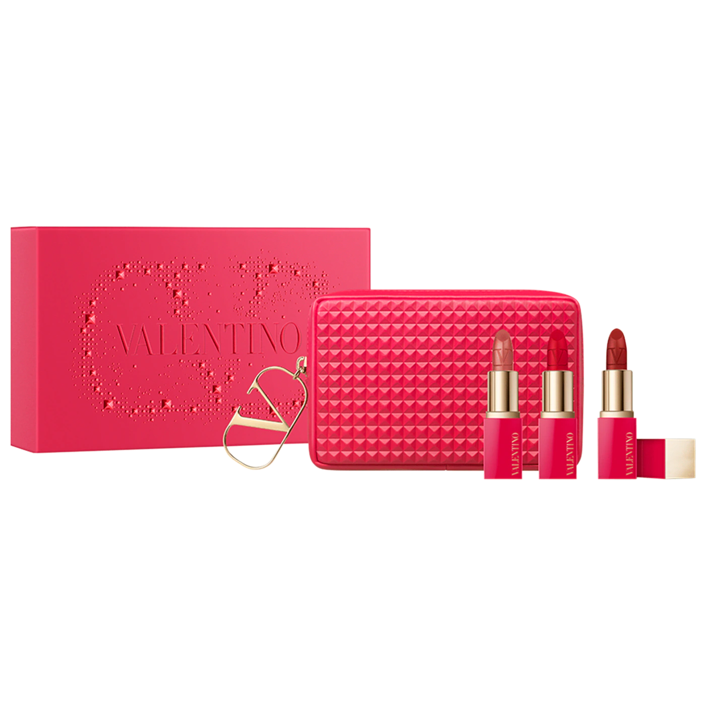 Valentino Beauty Minirosso Lipstick Trio Set (Limited Edition Valentino Beauty Minirosso Lipstick Trio Set (Limited Edition
