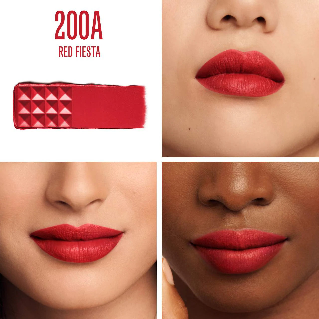 Valentino Spike Buttery Matte Lipstick in 200A RED FIESTA
