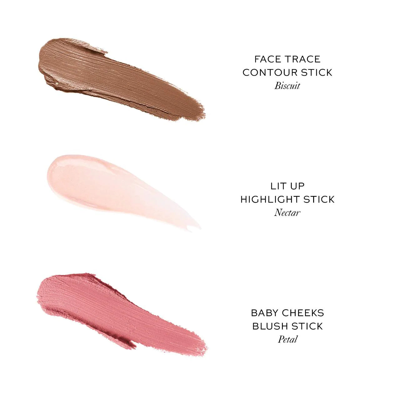 Westman Atelier Mini Contour, Highlight & Blush Trio - Color: I: Nectar, Biscuit, Petal
