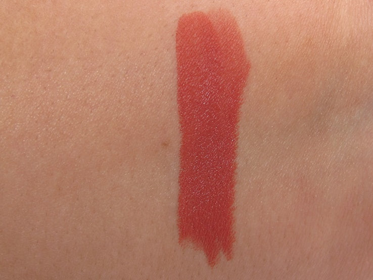 Too Faced Peach Kiss Moisture Matte Long Wear Lipstick—Peaches and Cream Collection in Sex On The Peach (spiced mauve) - TRAVEL SIZE