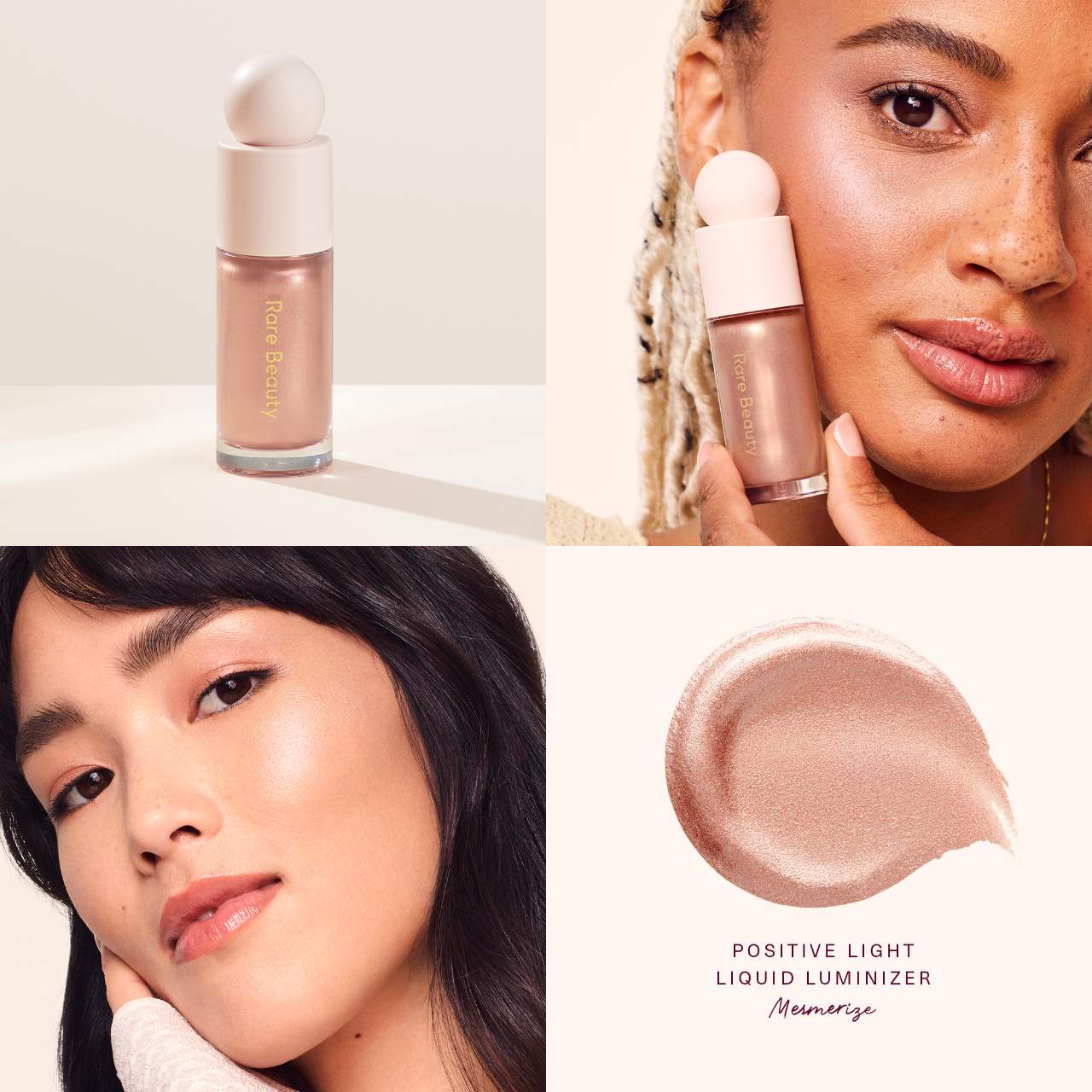 Rare Beauty MIni Positive Light Liquid Luminizer Highlighter in MESMERIZE