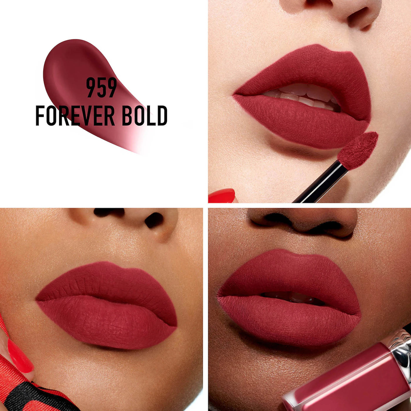 Dior Rouge Forever Liquid Transfer-Proof Lipstick in 959 FOREVER BOLD