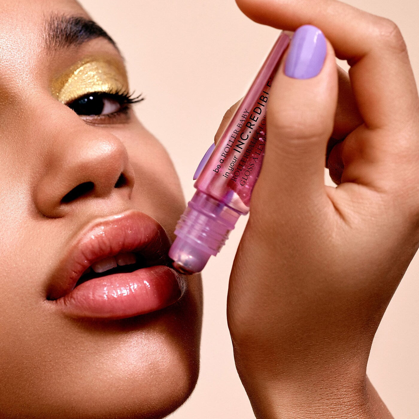 INC.redible Roller Baby Lip Gloss in Choose Your Happy (subtle lavender) - FULL SIZE