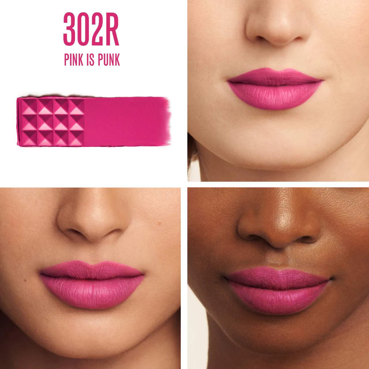 Valentino Spike Buttery Matte Lipstick in 302R PINK is PUNK