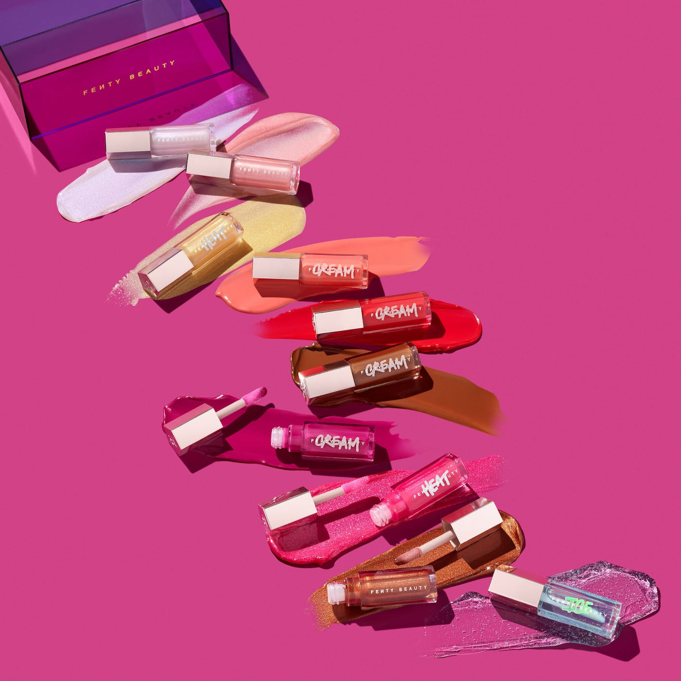 Fenty Beauty by Rihanna The Gloss Bomb Vault Full-Size Universal Lip Luminizer 10-Piece Set (Limited Edition)