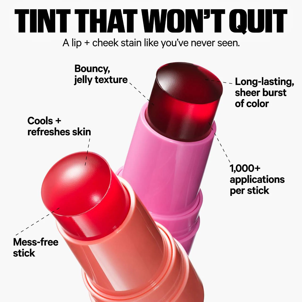 Milk Makeup Cooling Water Jelly Tint Lip + Cheek Blush Stain in SPLASH