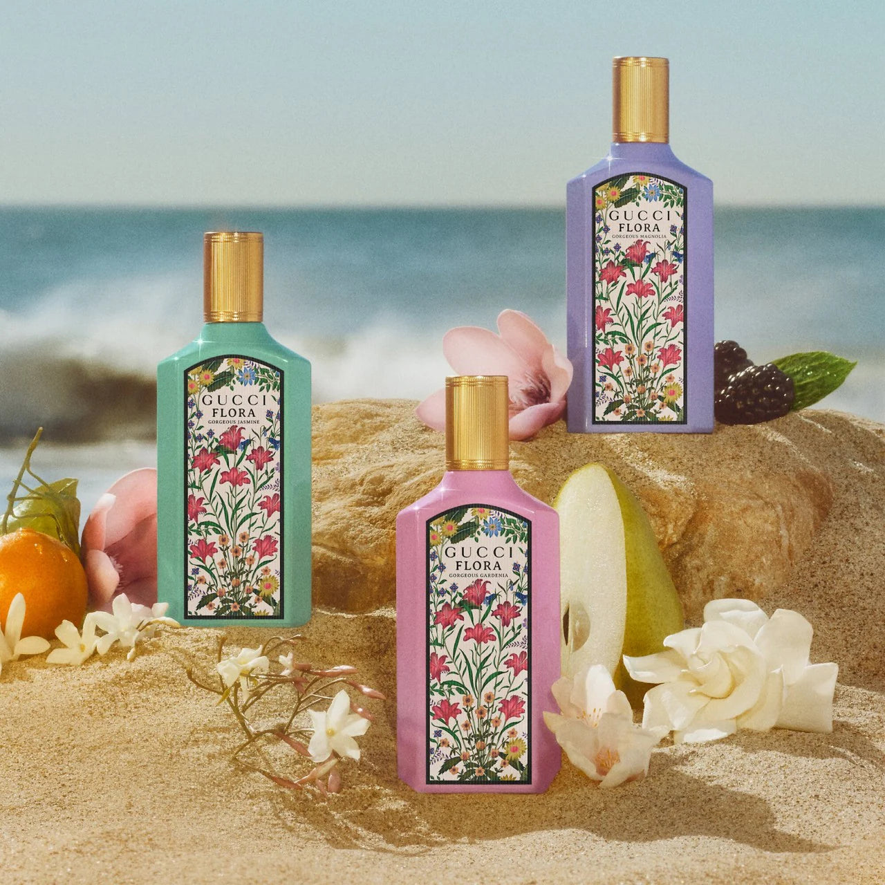 Gucci Flora Gorgeous Travel Spray Perfume Trio Set (Limited Edition)
