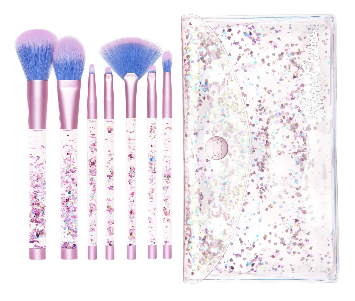 Lime Crime Aquarium Liquid Glitter Makeup Brush Set & Pouch (Limited Edition)