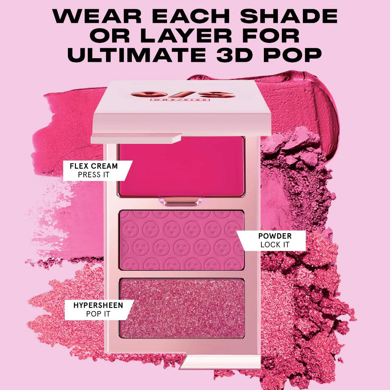 ONE/SIZE by Patrick Starrr Cheek Clapper 3D Blush Trio Palette in Attention Seeker