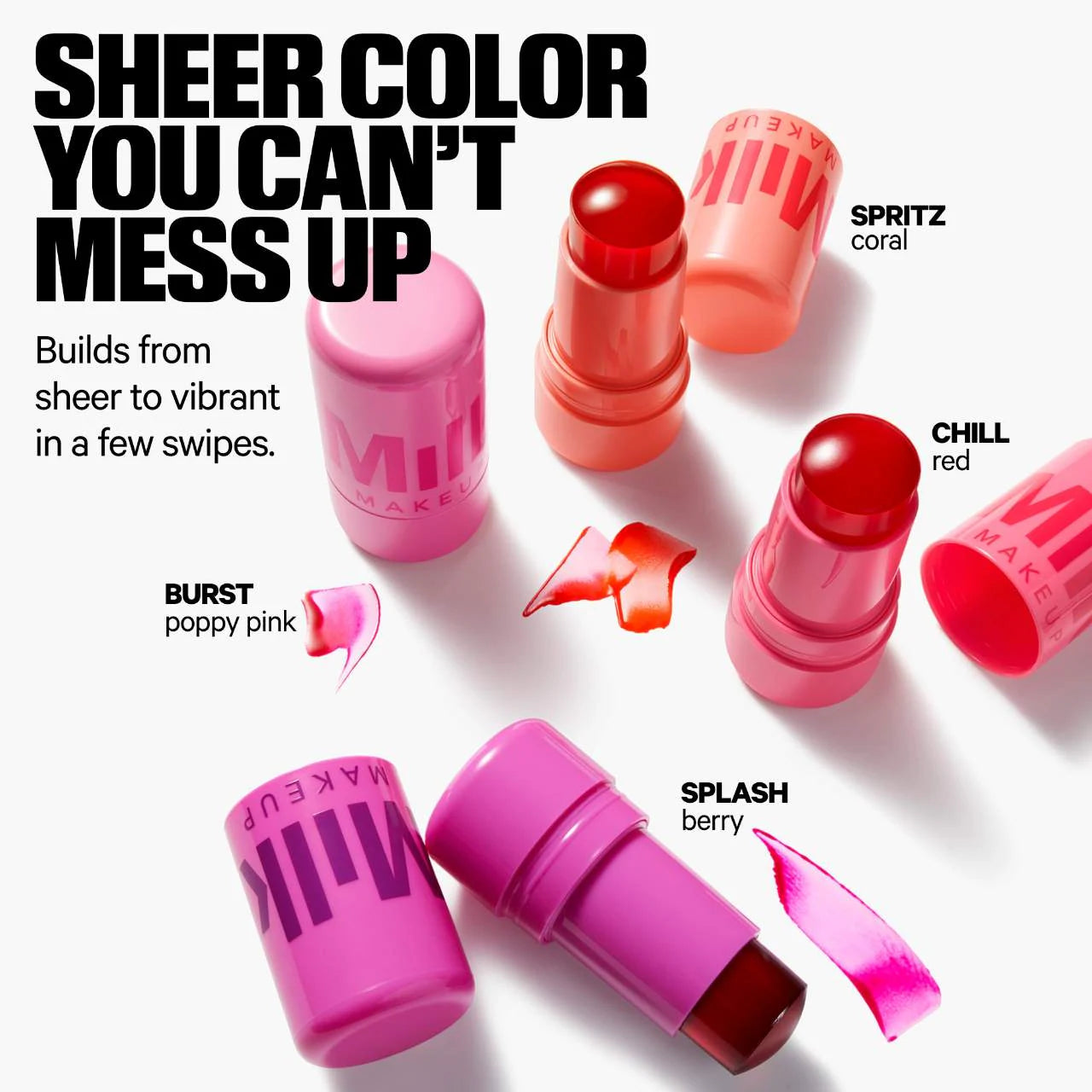 Milk Makeup Cooling Water Jelly Tint Lip + Cheek Blush Stain in SPLASH