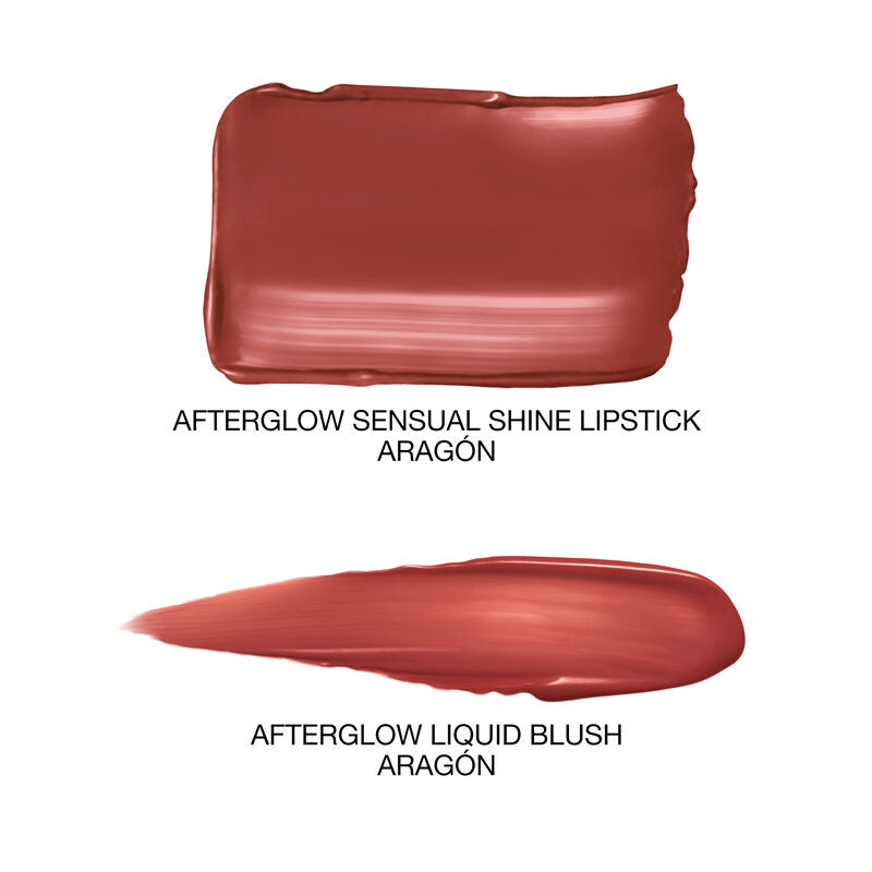 Nars Afterglow Lipstick in Mini Liquid Blush Duo in ARAGON