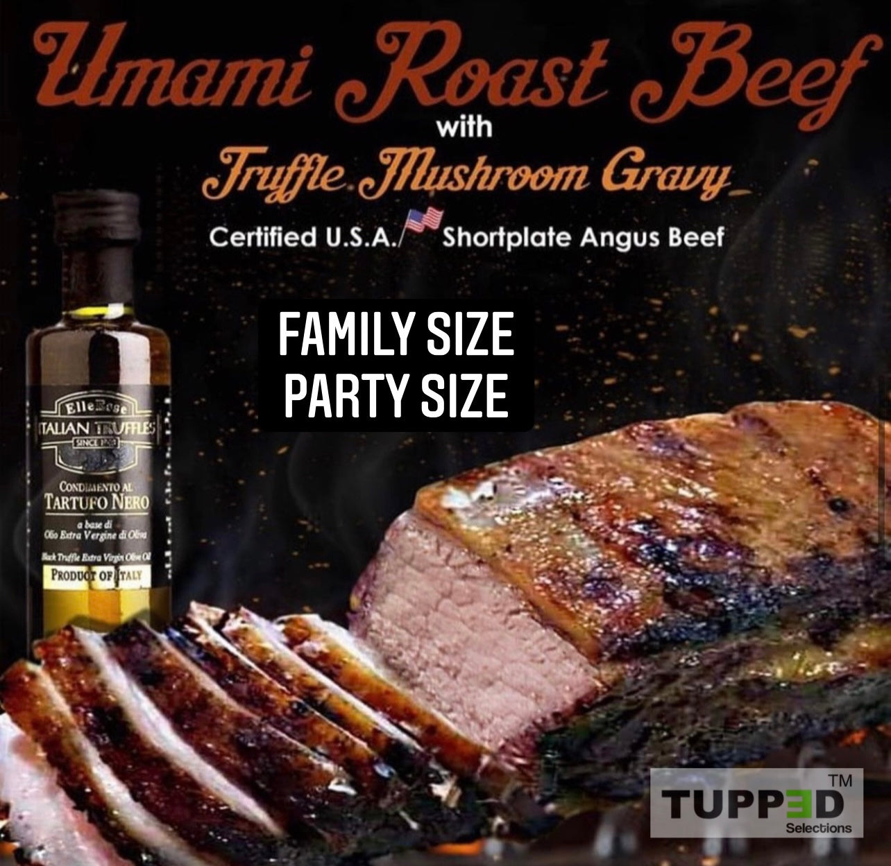 ANGUS ROASTBEEF WITH TRUFFLE MUSHROOM GRAVY