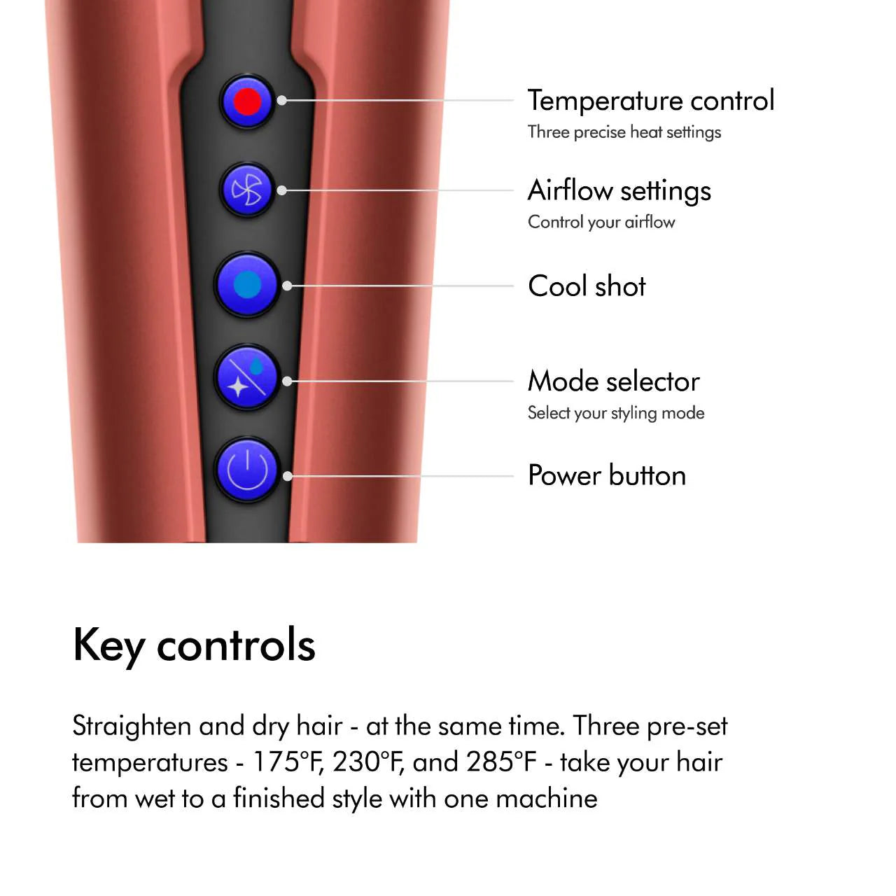 Dyson Special Edition Airstrait™ Straightener in Strawberry Bronze