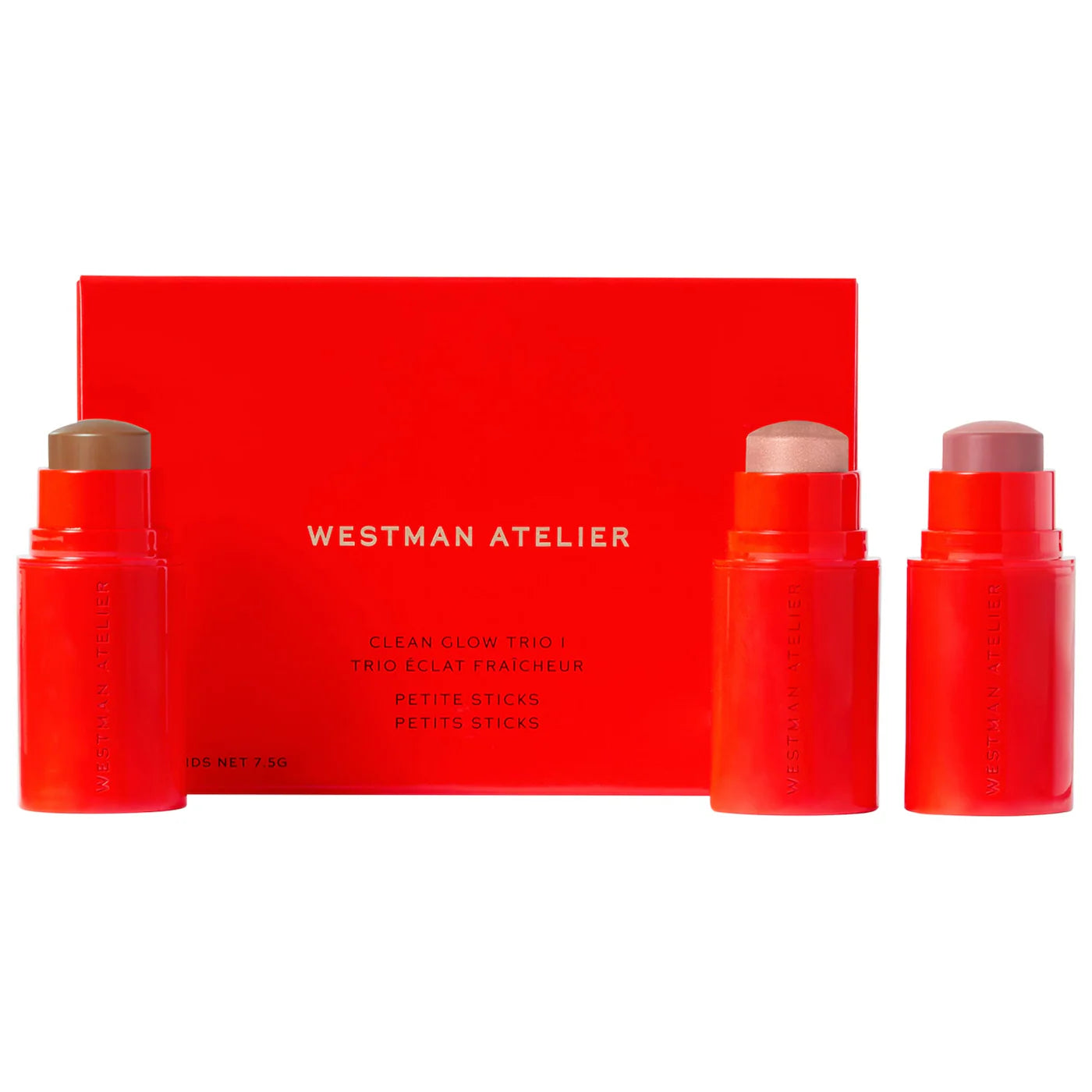 Westman Atelier Mini Contour, Highlight & Blush Trio - Color: I: Nectar, Biscuit, Petal
