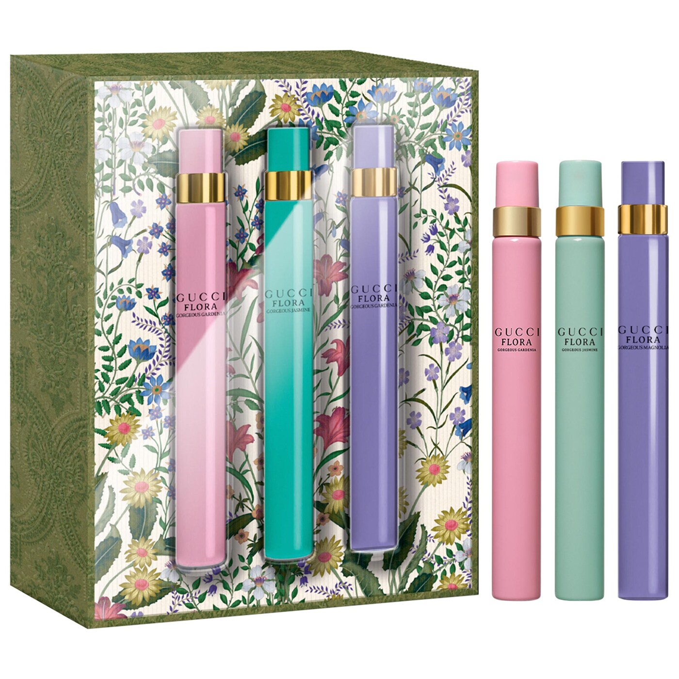 Gucci Flora Gorgeous Travel Spray Perfume Trio Set (Limited Edition)