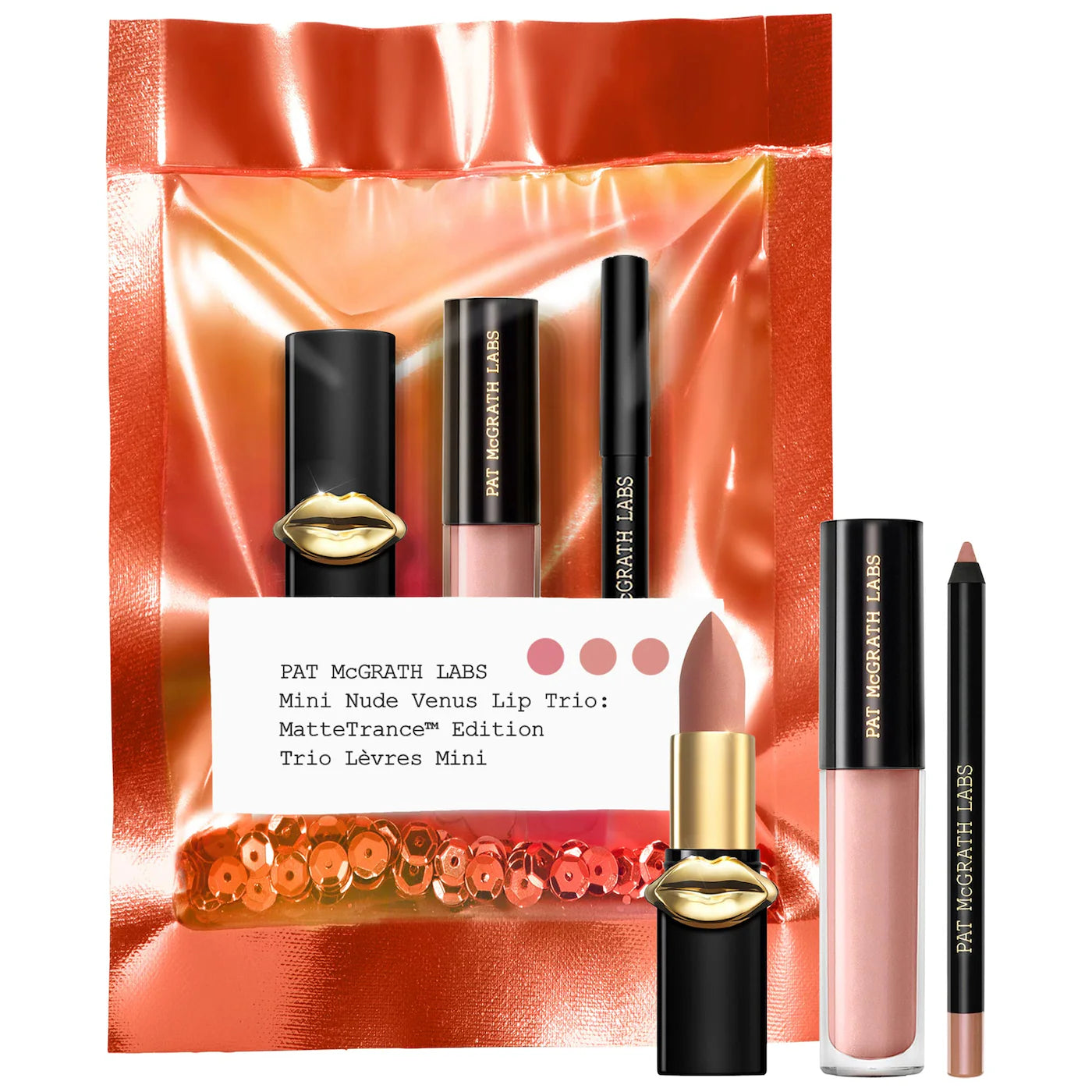 PAT McGRATH LABS Mini Nude Venus Lip Trio: Mattetrance Edition