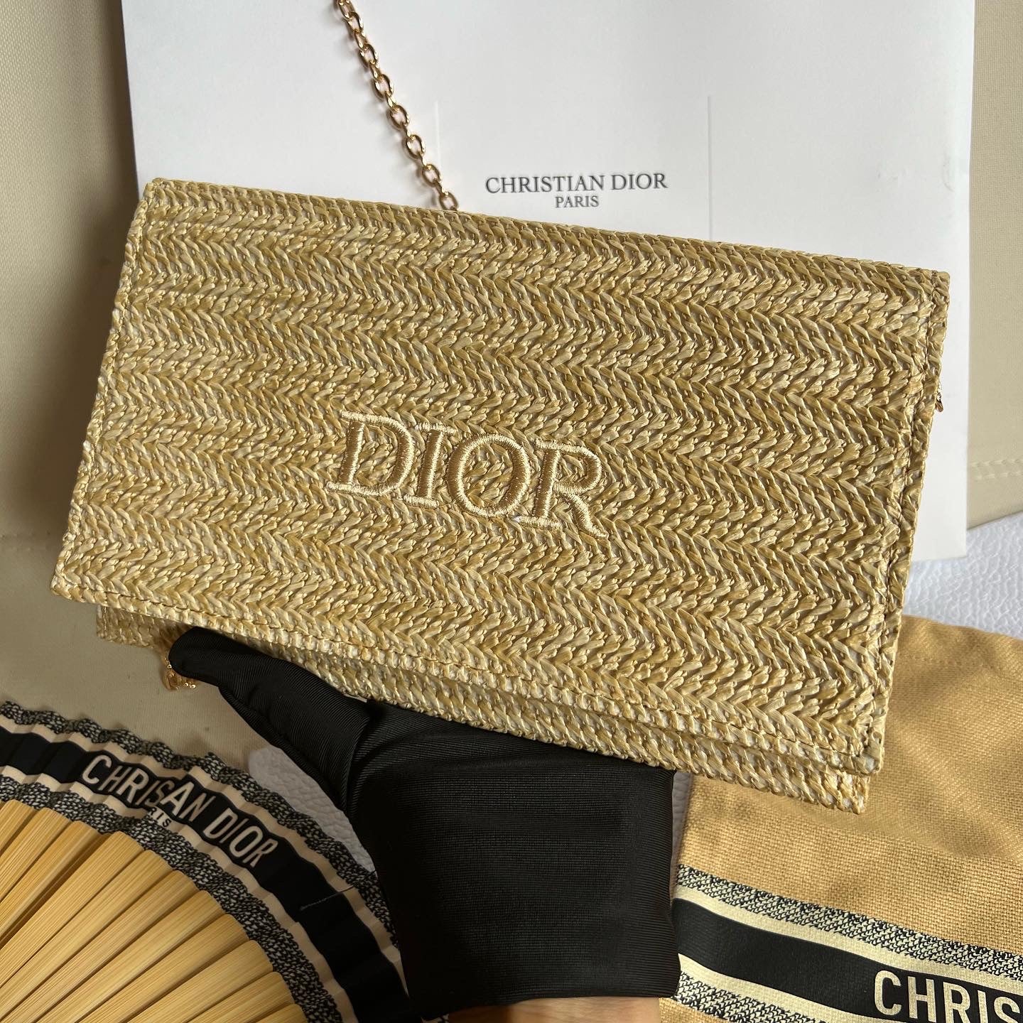 Dior Woven Bag with Sling Strap (Limited Edition)