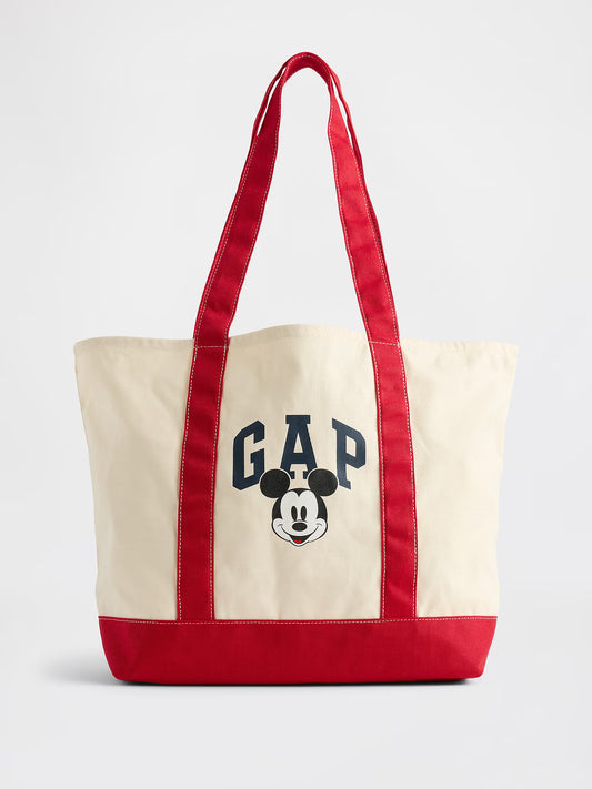 GAP : GAP x DISNEY TOTE BAG IN MICKEY (BEIGE/RED) - LIMITED EDITION
