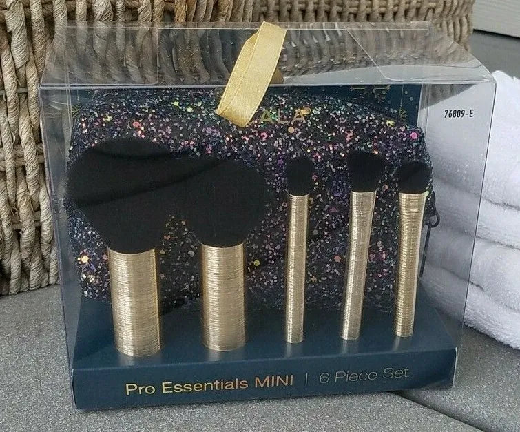 CALA Pro Essentials Mini Brush & Zipper Bag Set (6pc Set) - Limited Edition