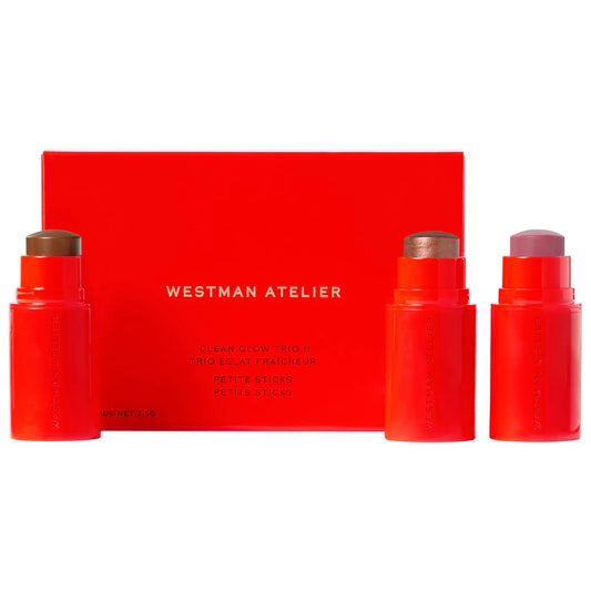 Westman Atelier Mini Contour, Highlight & Blush Trio - Color: II: Brûlée, Truffle, Dou Dou