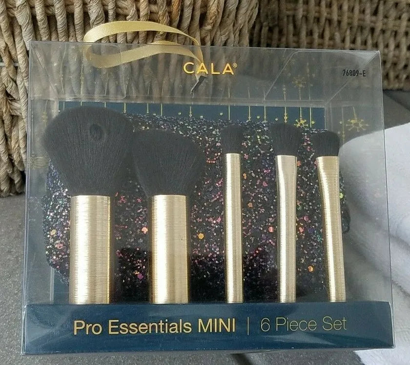 CALA Pro Essentials Mini Brush & Zipper Bag Set (6pc Set) - Limited Edition