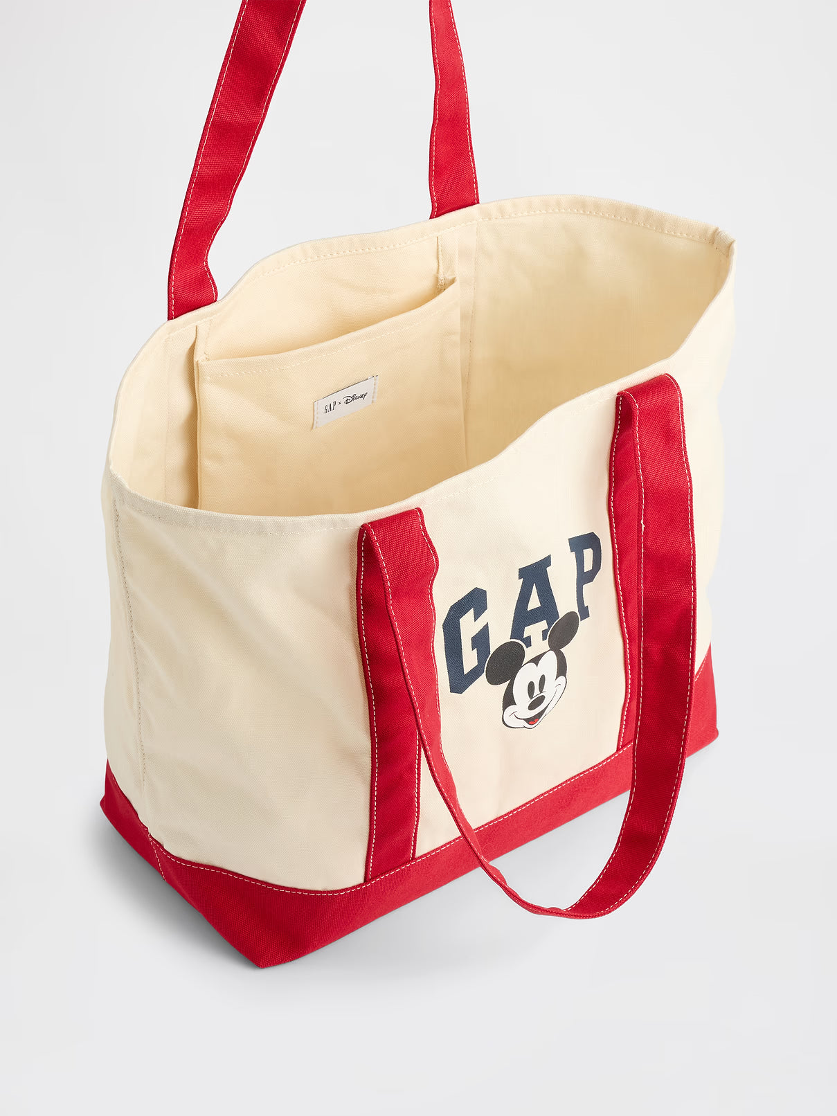 GAP : GAP x DISNEY TOTE BAG IN MICKEY (BEIGE/RED) - LIMITED EDITION