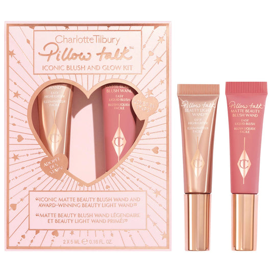 Charlotte Tilbury Mini Pillow Talk Iconic Blush and Glow Kit Set (Limited Edition)