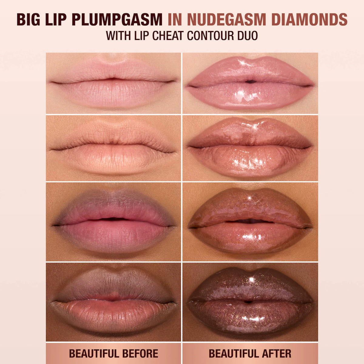Charlotte Tilbury Mini Big Lip Plumpgasm Plumping Lip Gloss Trio Makeup Gift Set