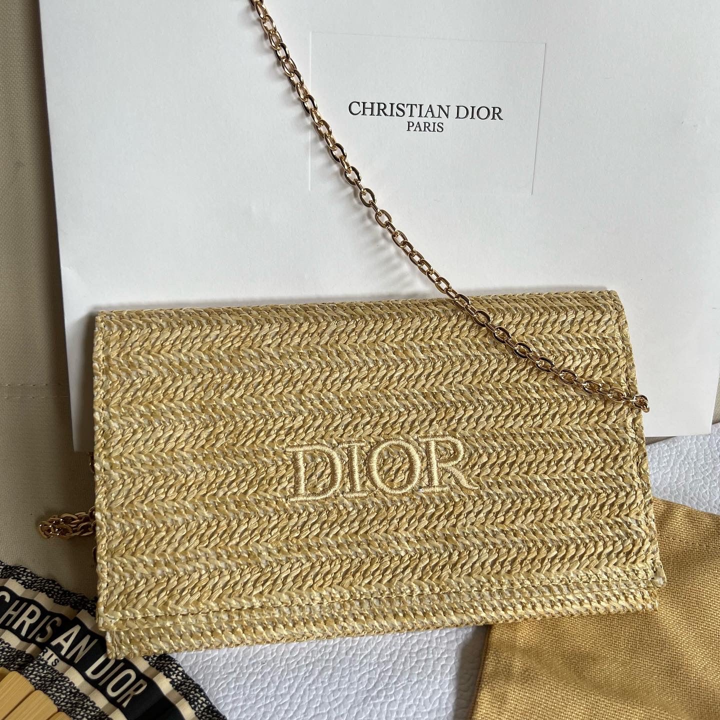 Dior Woven Bag with Sling Strap (Limited Edition)