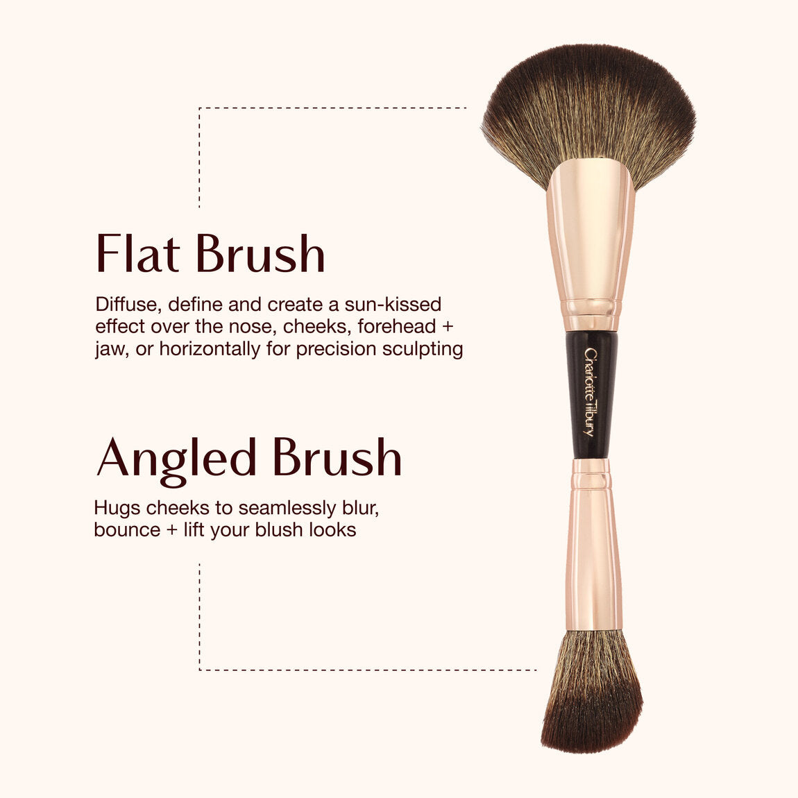 Charlotte Tilbury Dual Ended Bronzer & Blush Brush
