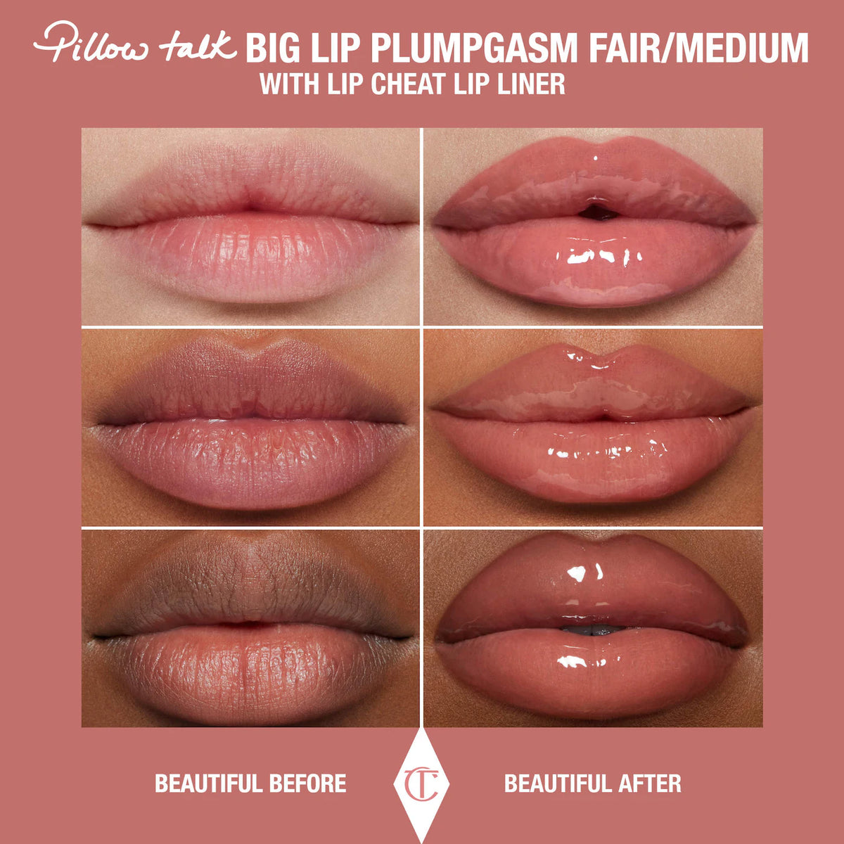 Charlotte Tilbury Mini Big Lip Plumpgasm Plumping Lip Gloss Trio Makeup Gift Set