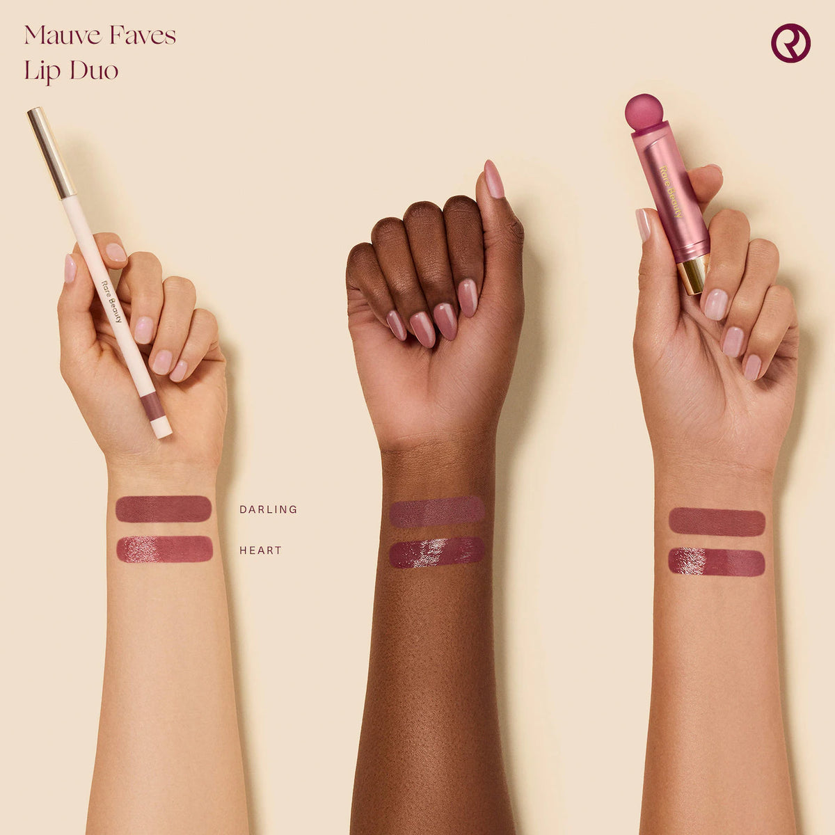 Rare Beauty Mauve Faves Lip Duo Makeup Gift Set