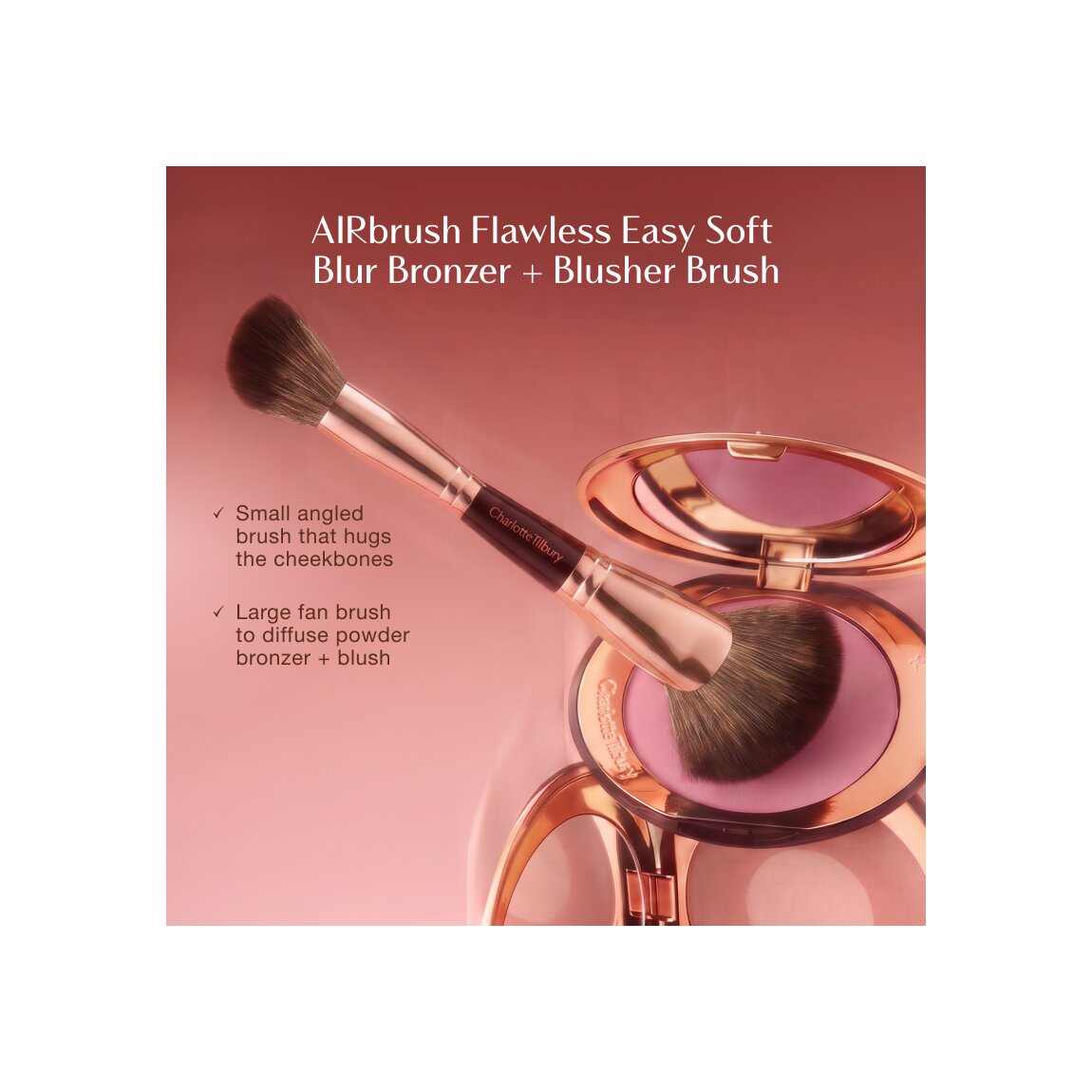 Charlotte Tilbury Dual Ended Bronzer & Blush Brush