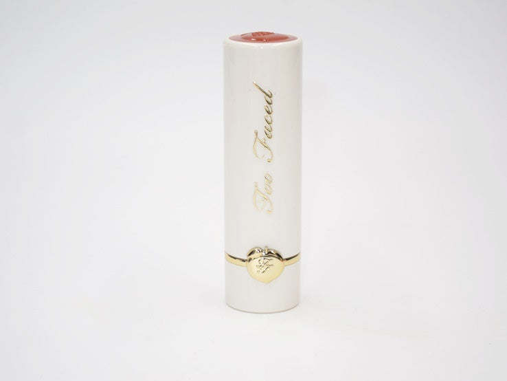 Too Faced Peach Kiss Moisture Matte Long Wear Lipstick—Peaches and Cream Collection in Sex On The Peach (spiced mauve) - TRAVEL SIZE