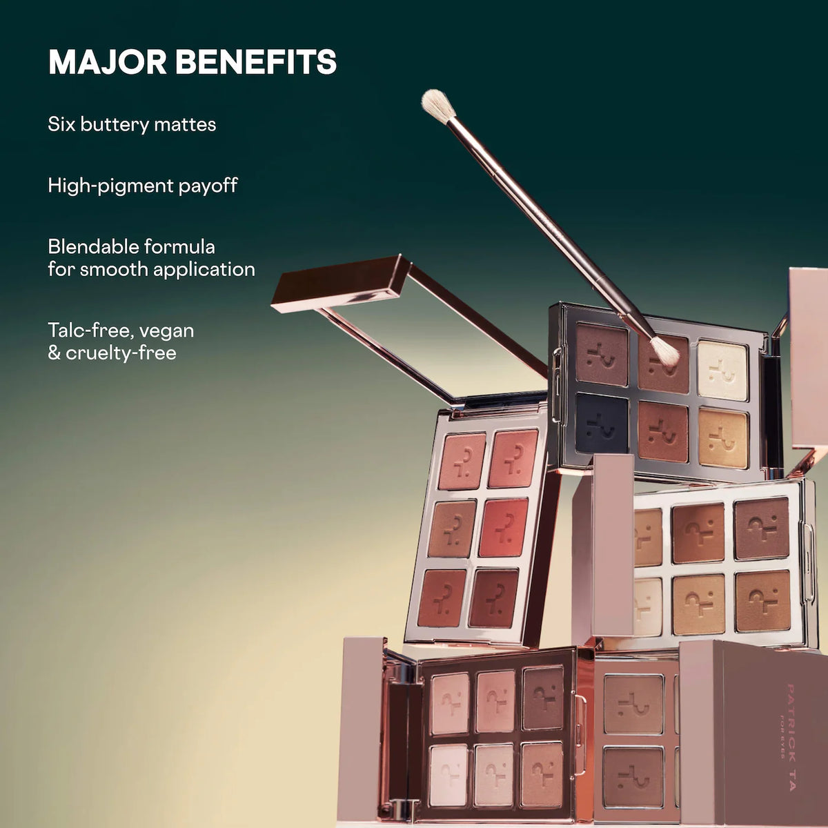 Patrick Ta Major Dimension Essential Artistry Edit Eyeshadow Palette in COOL TAUPE