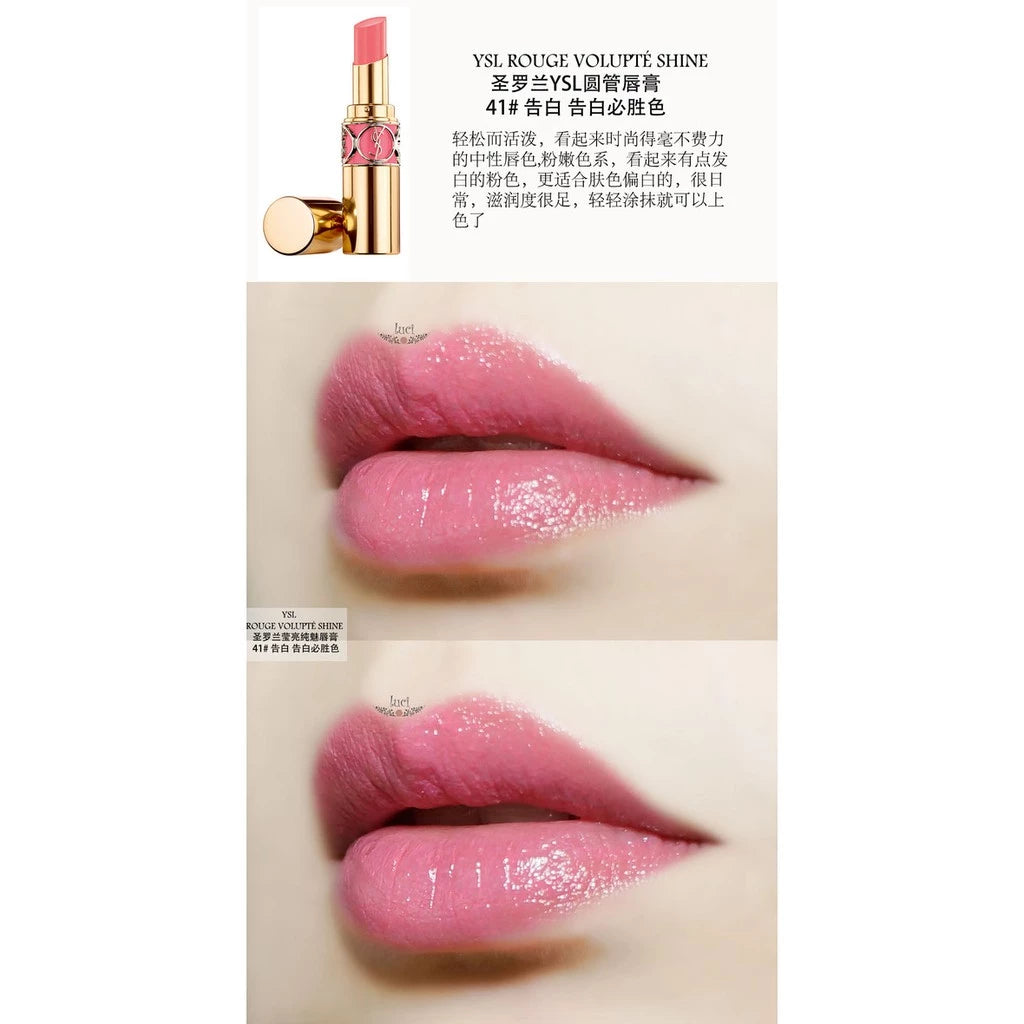 YSL Volupte Shine Oil-In-Stick in 41 CORAIL A PORTER