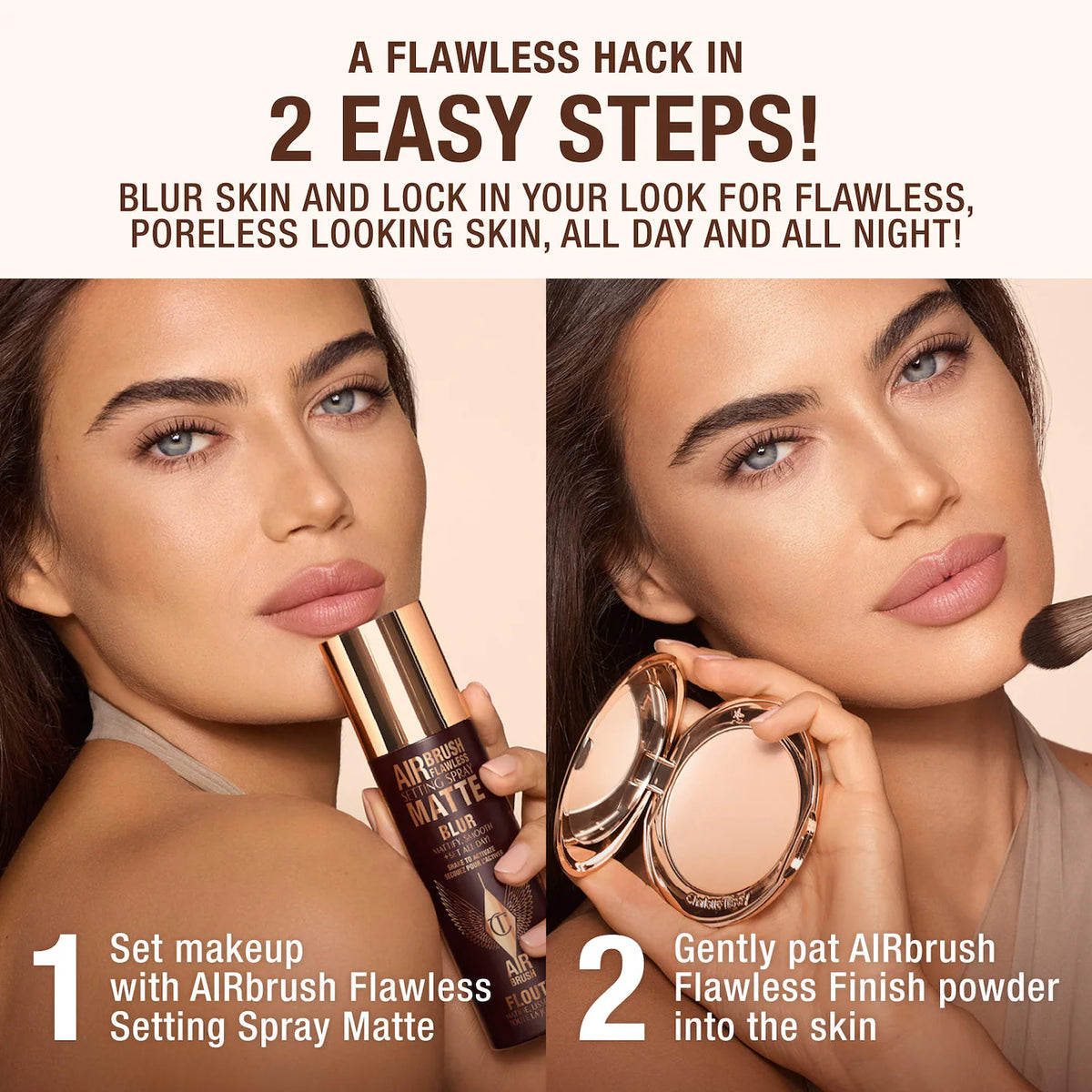 Charlotte Tilbury : Airbrush Flawless Matte Blurring & Waterproof Setting Spray