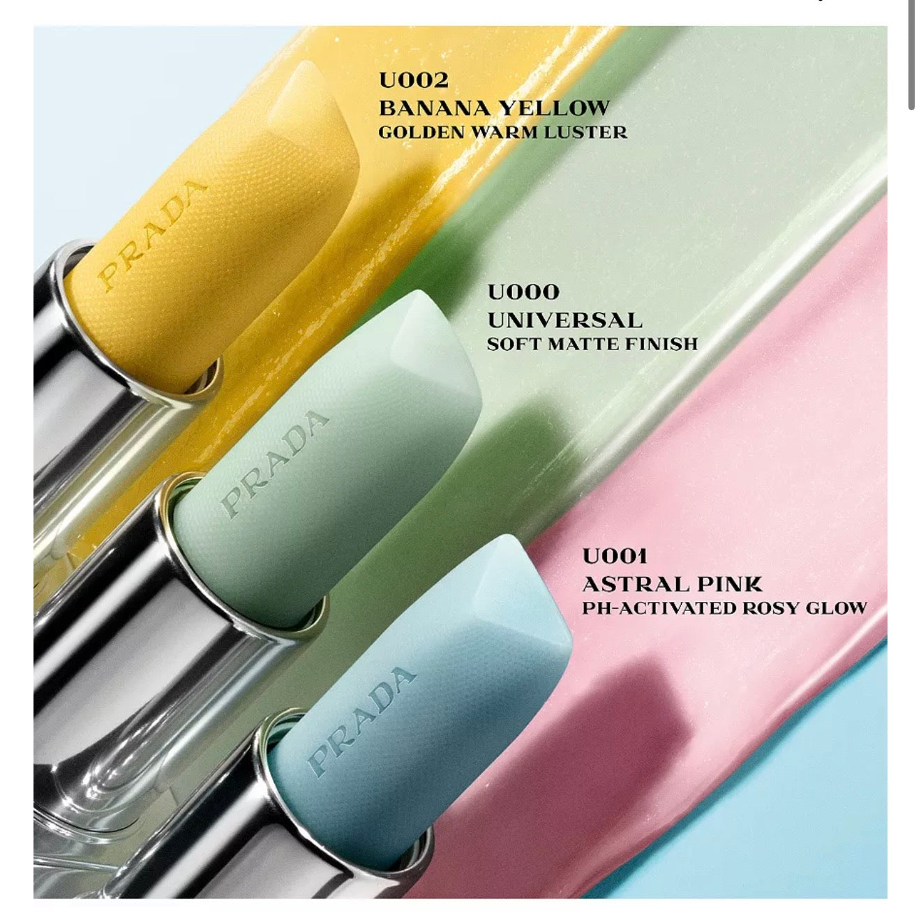 PRADA BEAUTY : 3-PCS MINI LIP BALM TRIO SET