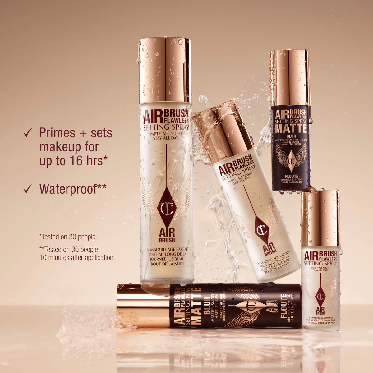 Charlotte Tilbury : Airbrush Flawless Matte Blurring & Waterproof Setting Spray