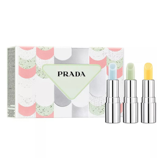 PRADA BEAUTY : 3-PCS MINI LIP BALM TRIO SET