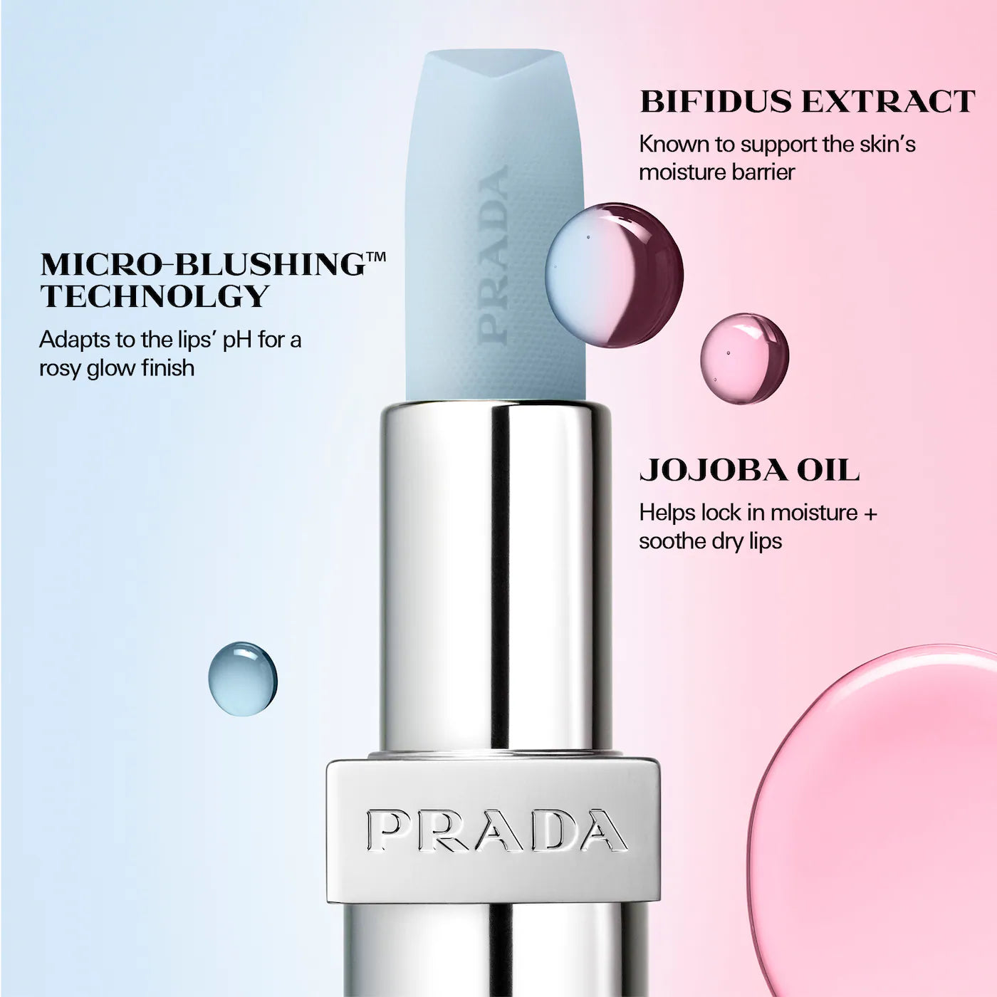 Prada Beauty Moisturizing Lip balm in Astral Pink