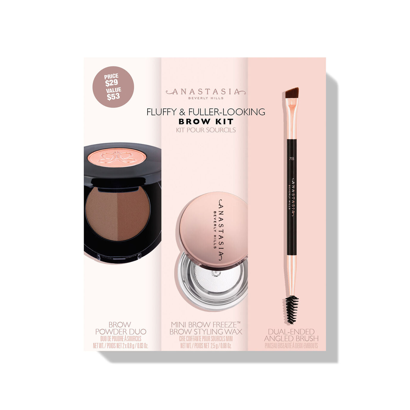Anastasia Fluffy & Fuller-Looking Brow Kit - Soft Brown