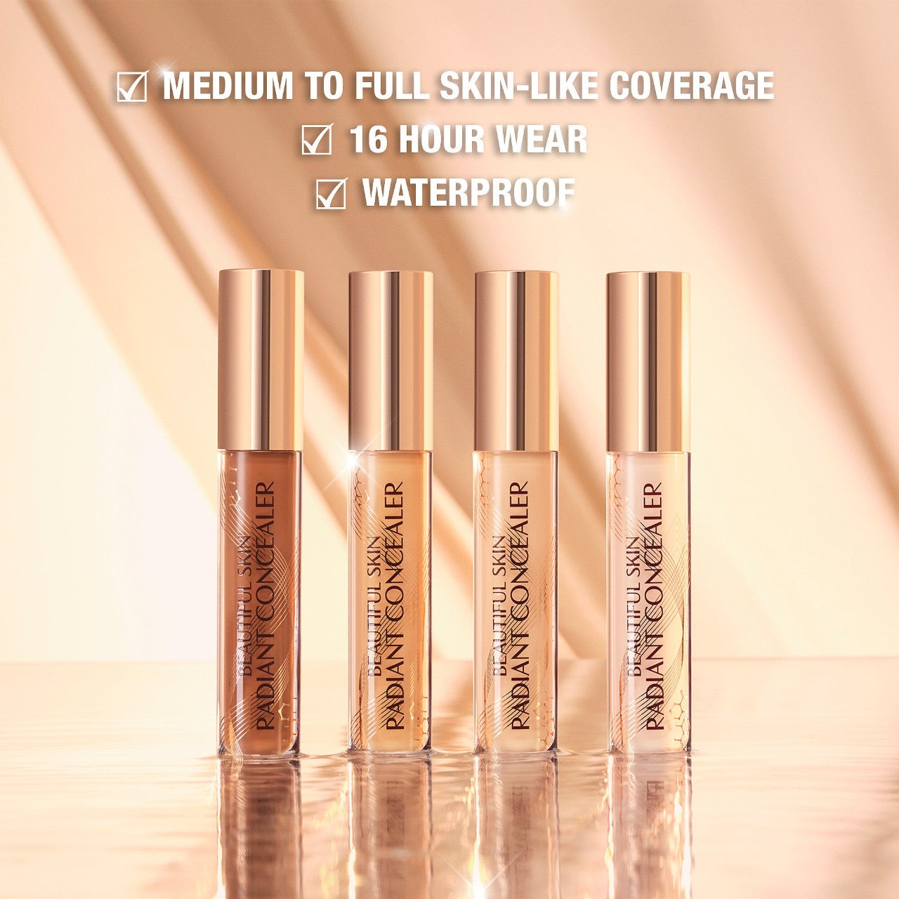 Charlotte Tilbury Beautiful Skin Medium to Full Coverage Radiant Concealer with Hyaluronic Acid
