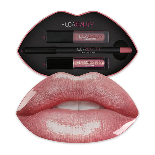 Huda Beauty Contour & Strobe Liquid Lip Set - Bombshell & Ritzy